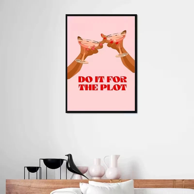 Cocktail Party Canvas Wall Art Print | Living Room Decor Canvas Wall Art Peaceful Pleasures Health and Wellness