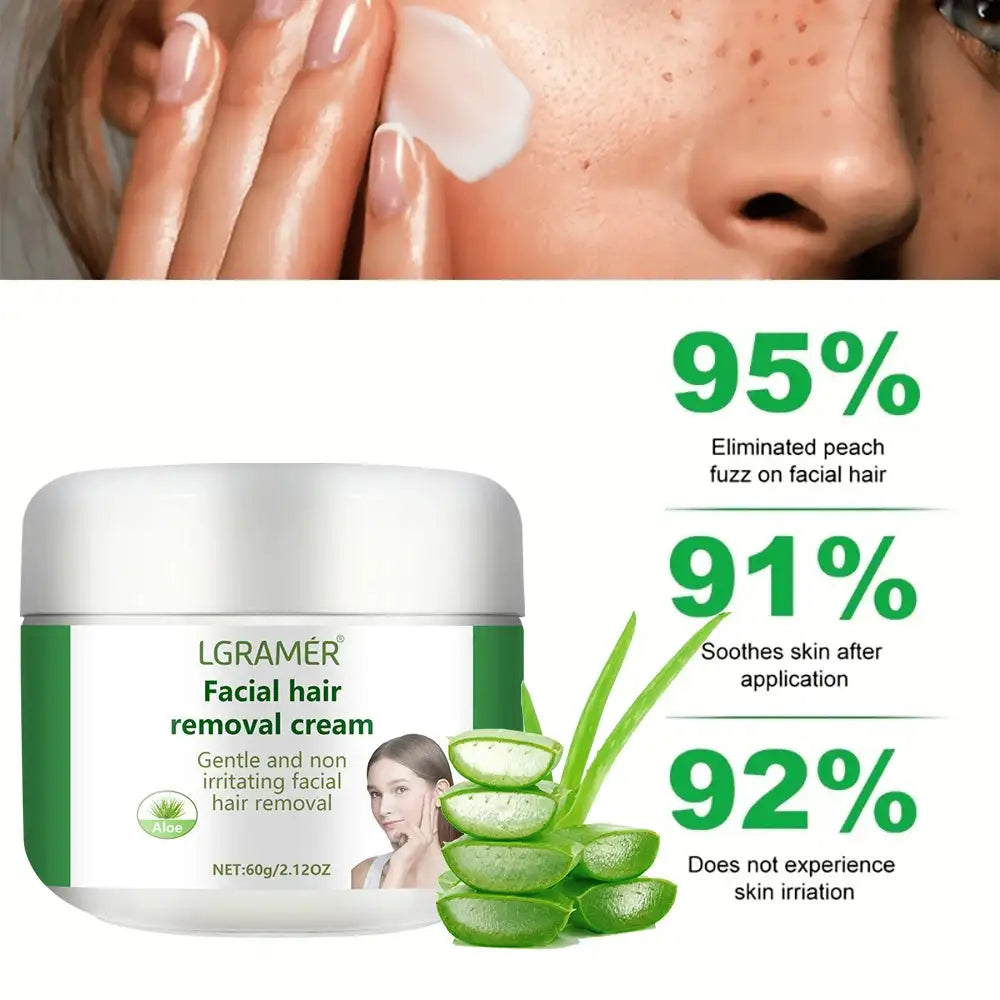 REAROYA Aloe Vera Hair Removal Cream 60g – Painless Peaceful Pleasures Health and Wellness