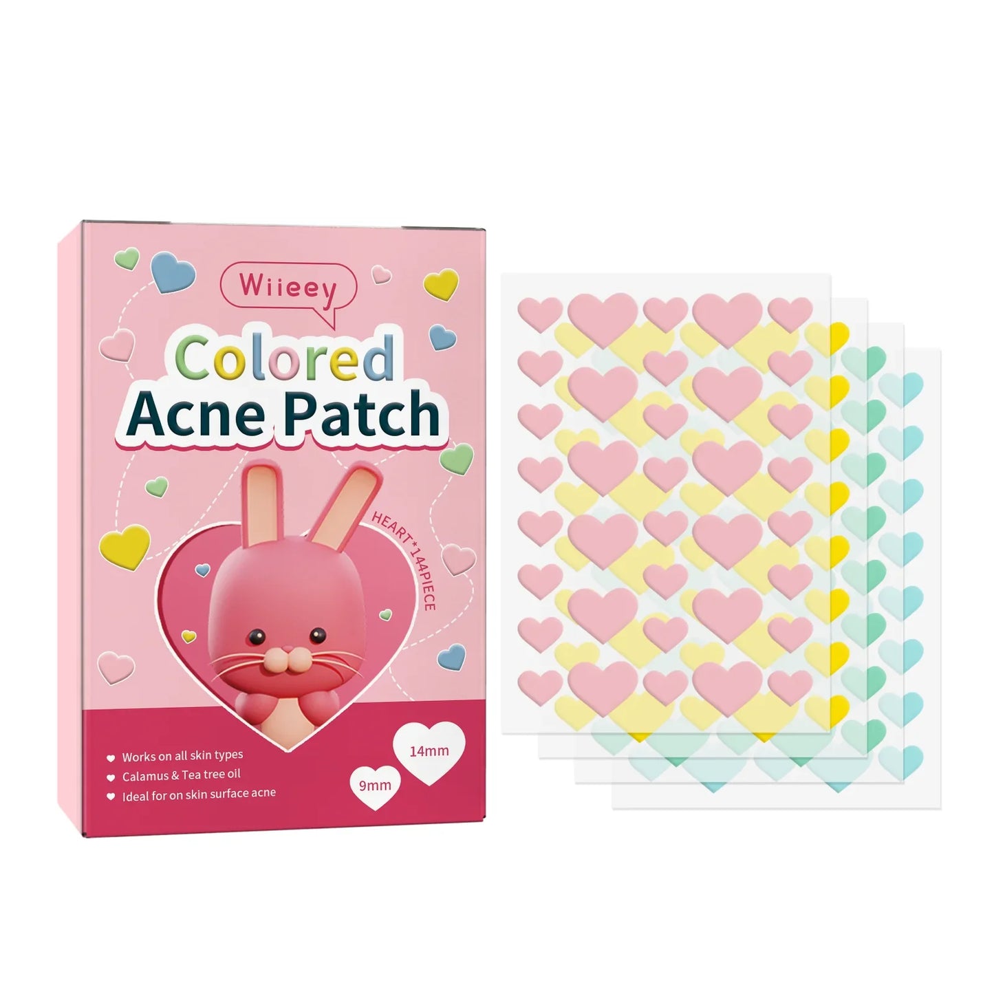 Wiieey Star Acne Patches – Colorful Pimple Stickers 144–288pc