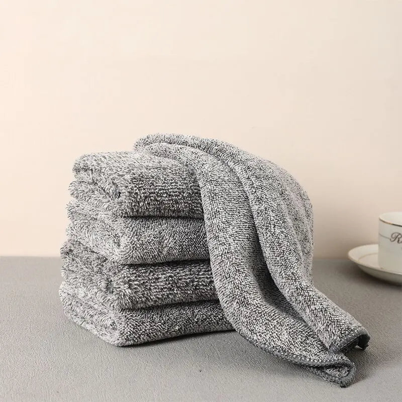 Bamboo Charcoal Dish Cleaning Cloth | Microfiber Scouring Pad