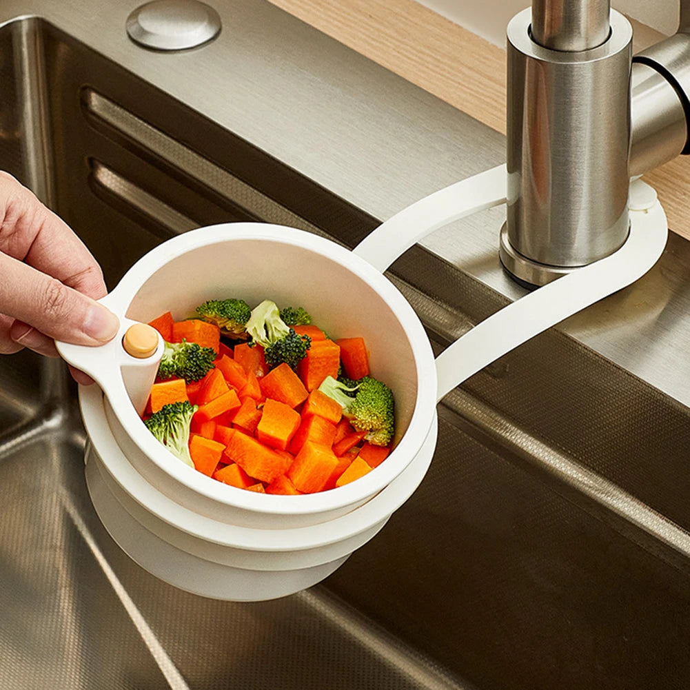 Push Automatic Dumping Sink Strainer Basket Kitchen Garbage Collect Strainer Anti-Clog Drain Basket Strainer Sink Accessories Peaceful Pleasures Health and Wellness