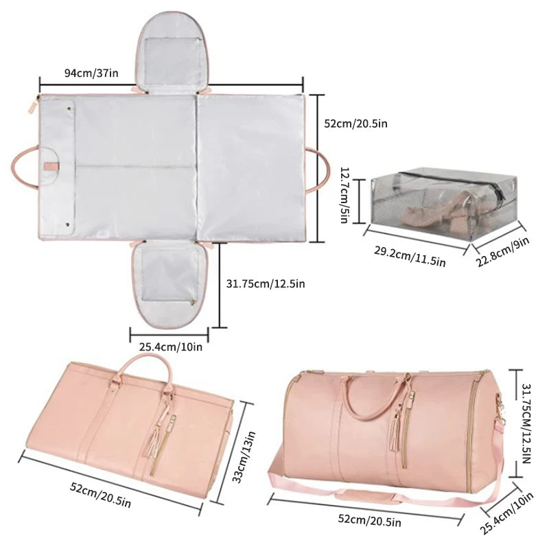 Extra Large Luggage Travel Bag Waterproof Leather Handheld Folding Luggage Outdoor Fitness Bag Multi Functional Storage Bag Peaceful Pleasures Health and Wellness