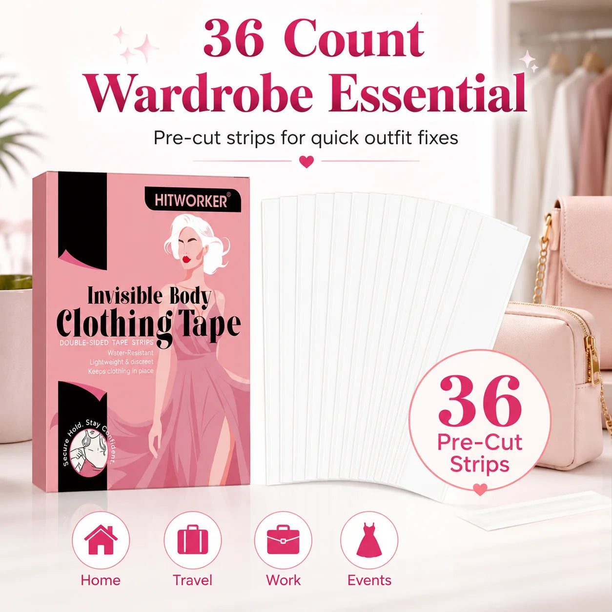 Invisible Body Tape | Anti-Slip Chest Patch & Neckline Fix
