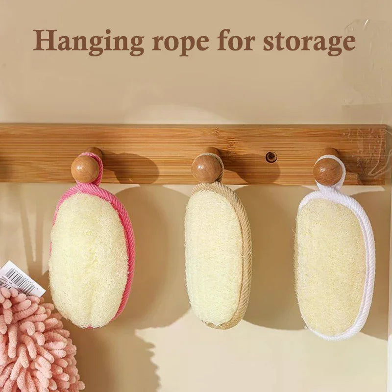 Natural Loofah Bath Sponge – Soft Exfoliating Shower Brush
