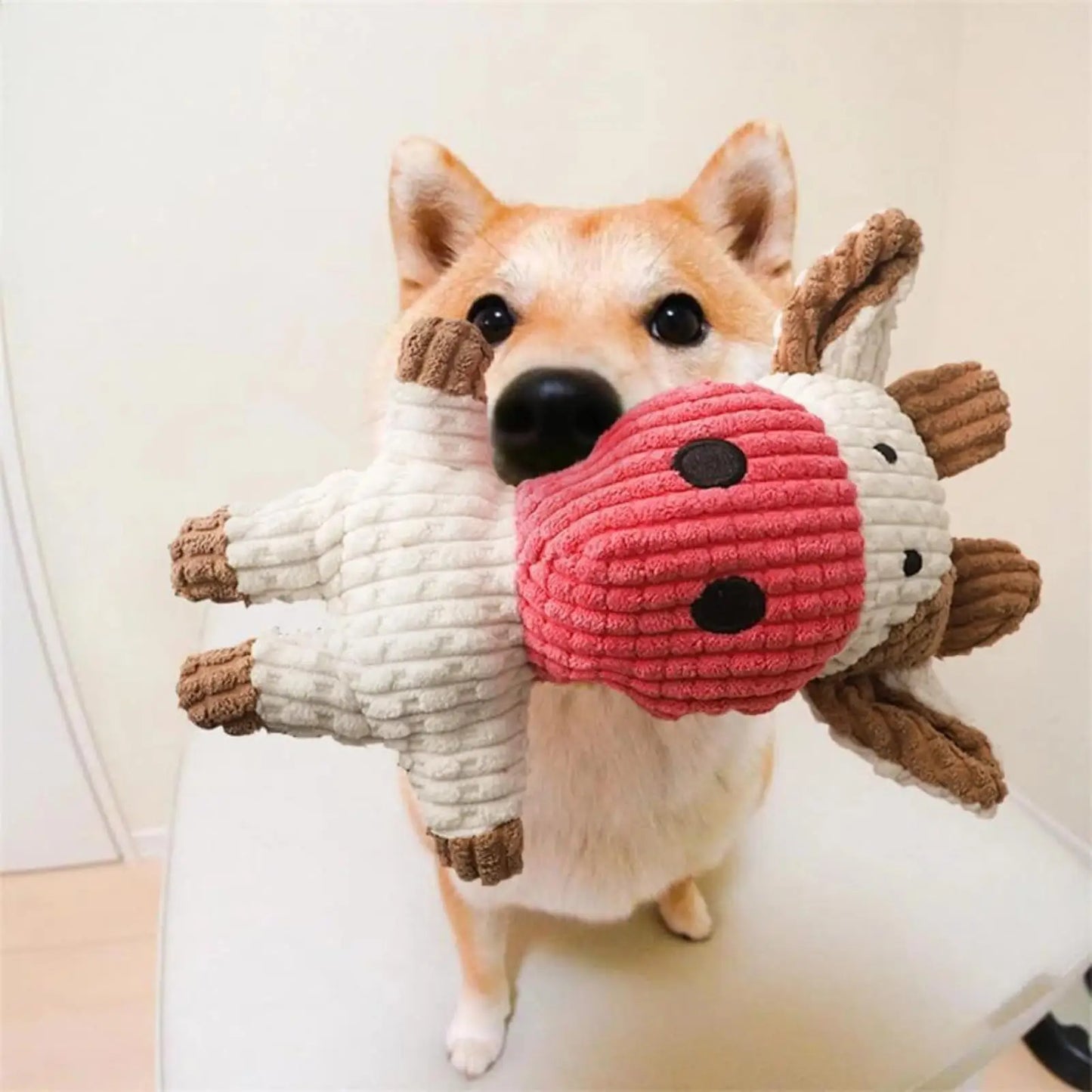 Squeaky Plush Dog Toy – Interactive Puppy Chew Doll