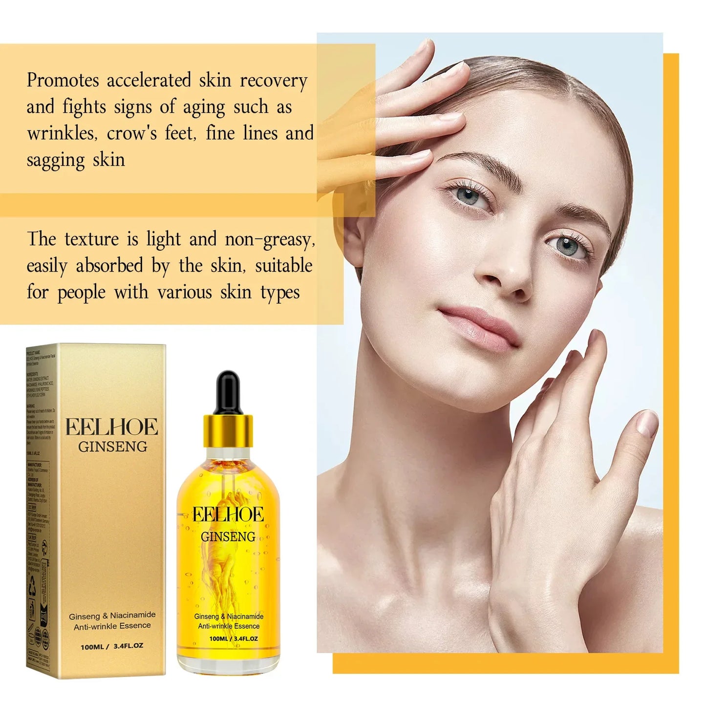 EELHOE Ginseng & Hyaluronic Acid Facial Serum 100ml