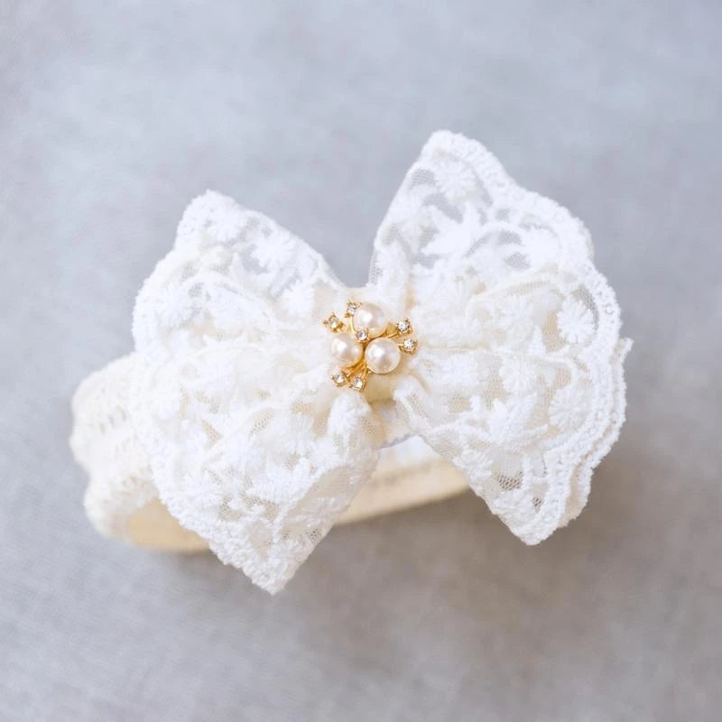 Baby Girl Lace Bowknot Headband | Toddler Princess Hairband