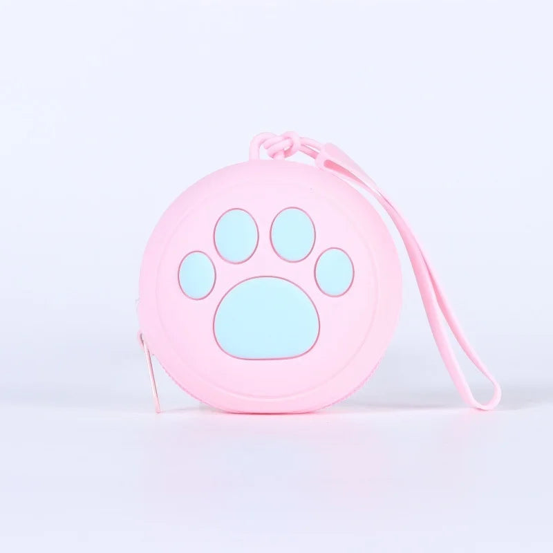 Paw Print Silicone Dog Treat Pouch | Portable Training Bag