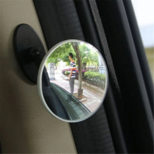 Durable Adjustable Blind Spot Mirror Car Auxiliary Rearview Convex Mirror Round Frame Wide Angle Mirrors Car Reverse Peaceful Pleasures Health and Wellness 5pcs