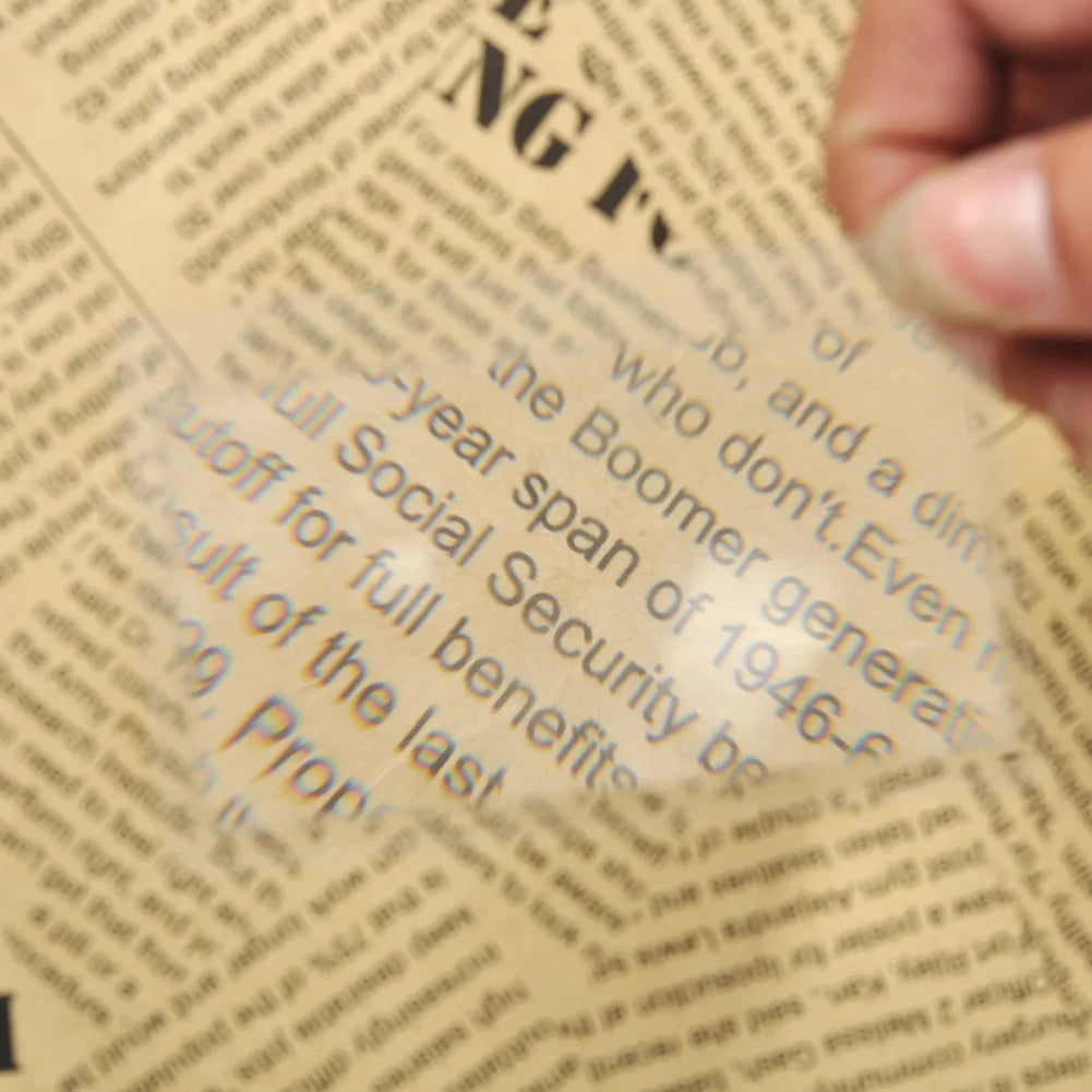 10-100PCS 3 X Magnifier Magnification Magnifying Lens Transparent Magnifier Handheld Magnifying Glass Reading Magnifier Peaceful Pleasures Health and Wellness