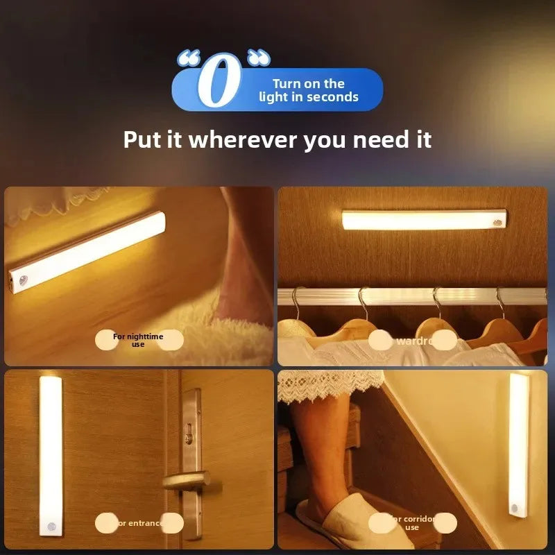 Rechargeable Motion Sensor LED Strip Light | Magnetic Mount