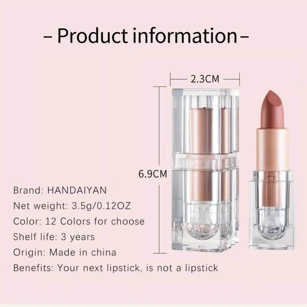 HANDAIYAN Matte Nude Lipstick | Velvet Waterproof Long Lasting
