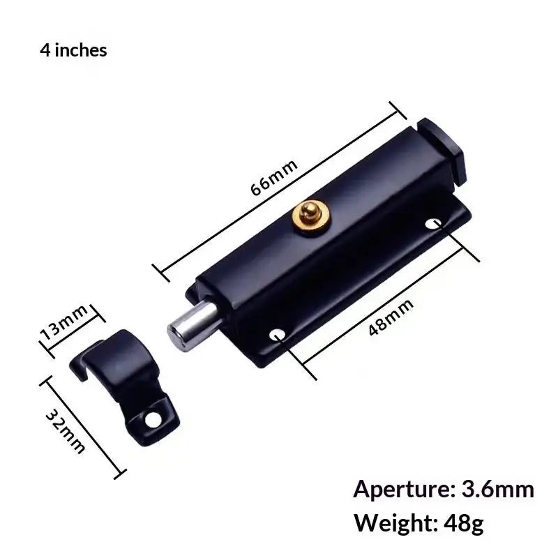 3-Inch Automatic Spring Door Latch | Self-Locking Zinc Alloy