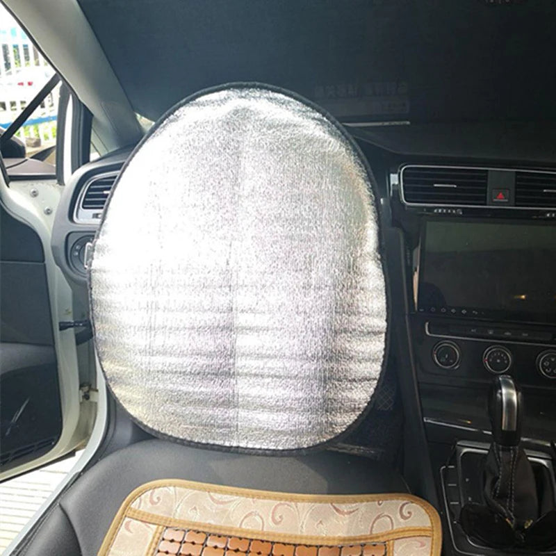 Thicken Car Steering Wheel Cover Sun Shade Cover Sunshade Aluminum Foil Anti Accessories Automotive Interior Products Peaceful Pleasures Health and Wellness