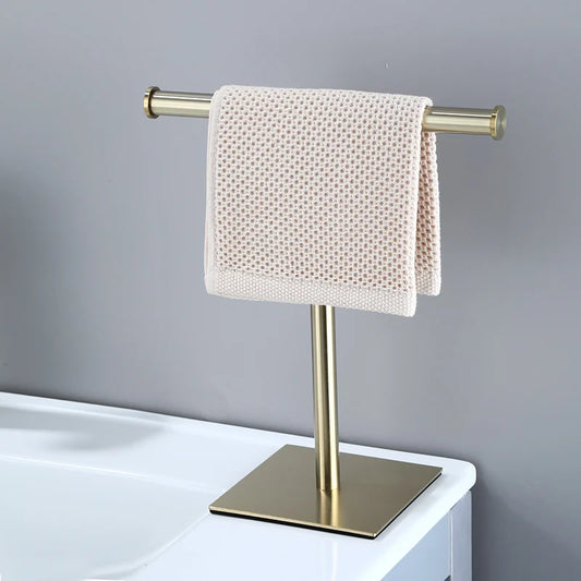 Free-Standing Hand Towel Holder – Black 304 Stainless Steel Towel Stand Peaceful Pleasures Health and Wellness