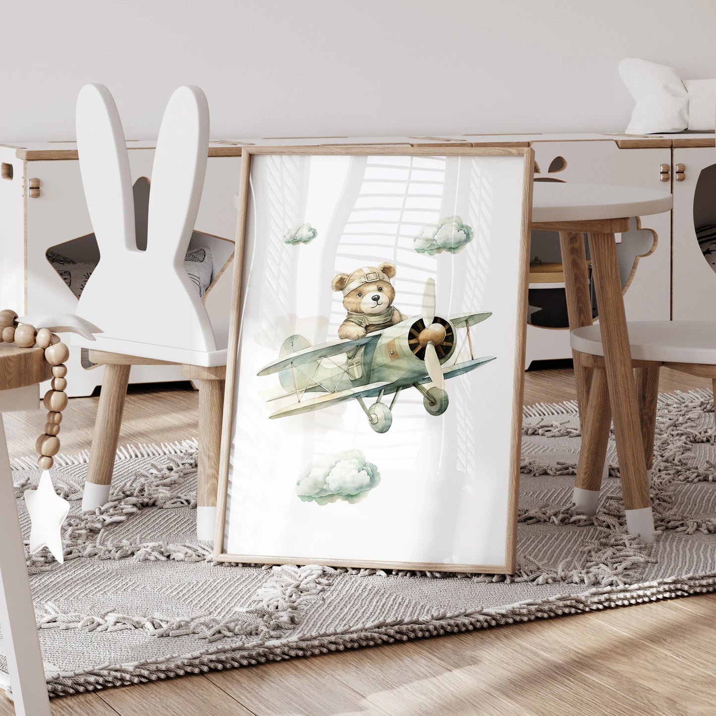 Bear Flight Series 3pcs Wall Art Prints Canvas Painting Poster Picture For Living Bedroom Kids Play Room Home Decor Peaceful Pleasures Health and Wellness G2560-1 40x50cm No Frame