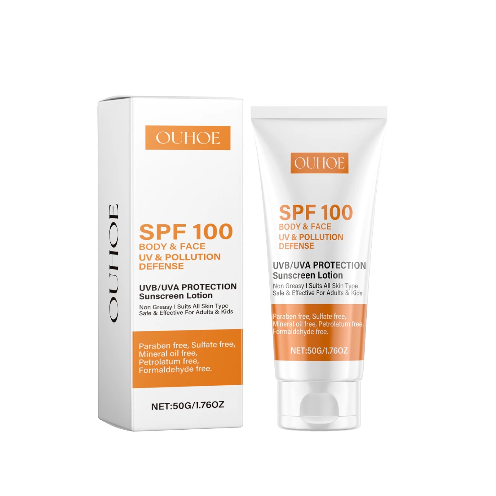 Sunscreen Lotion UV Protective Oil-Control Refreshing Skin Moisturizing Sun Isolate Makeup Hyaluronic Acid Concealer Sun Cream Peaceful Pleasures Health and Wellness