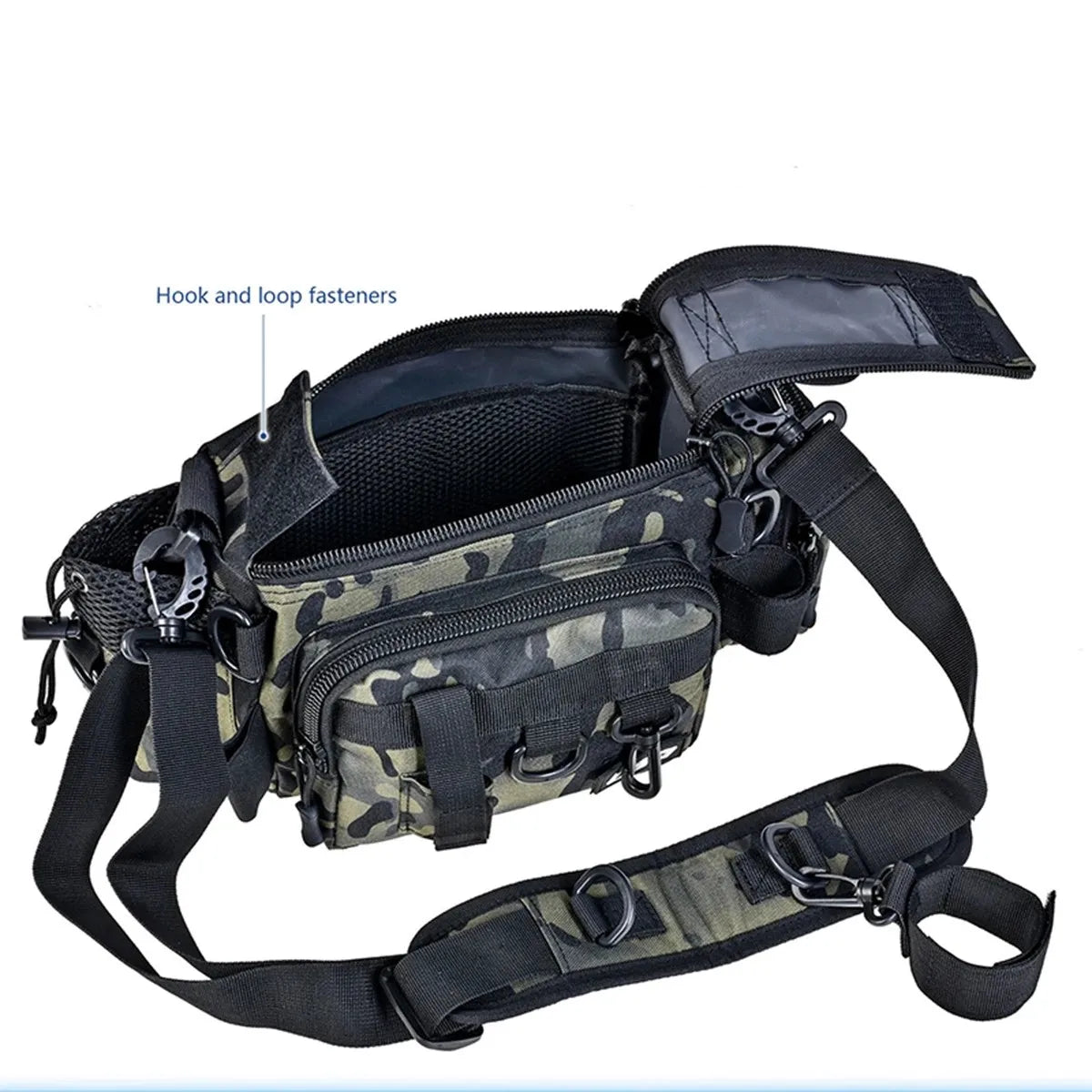 Versatile Fishing Tackle Bag with Removable Shoulder Strap for Freshwater and Saltwater Fishing - Store Tools and Rods with Ease Peaceful Pleasures Health and Wellness