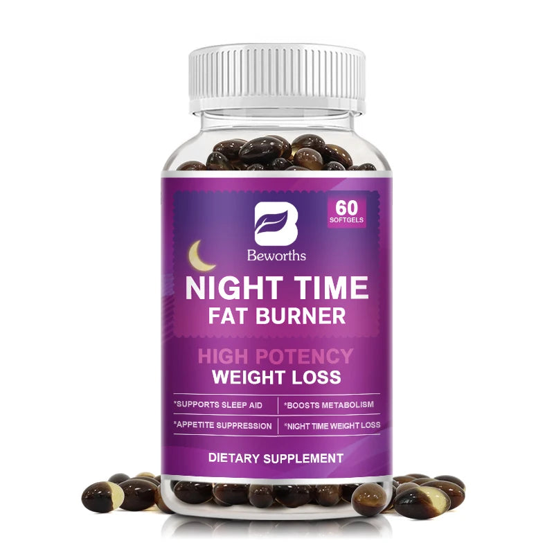 Night Time Fat Burner Capsules – 60ct Peaceful Pleasures Health and Wellness 60pcs 5bottles United States