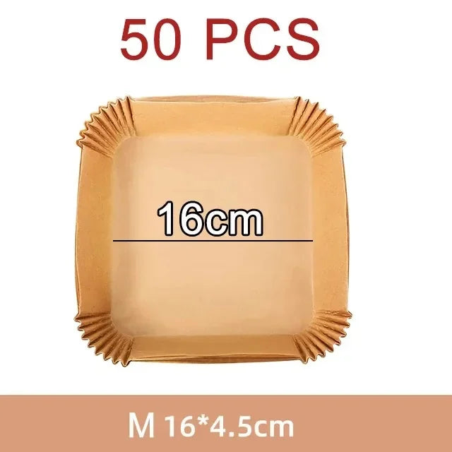 Air Fryer Parchment Paper Liners 30/50 Pcs – Square & Round