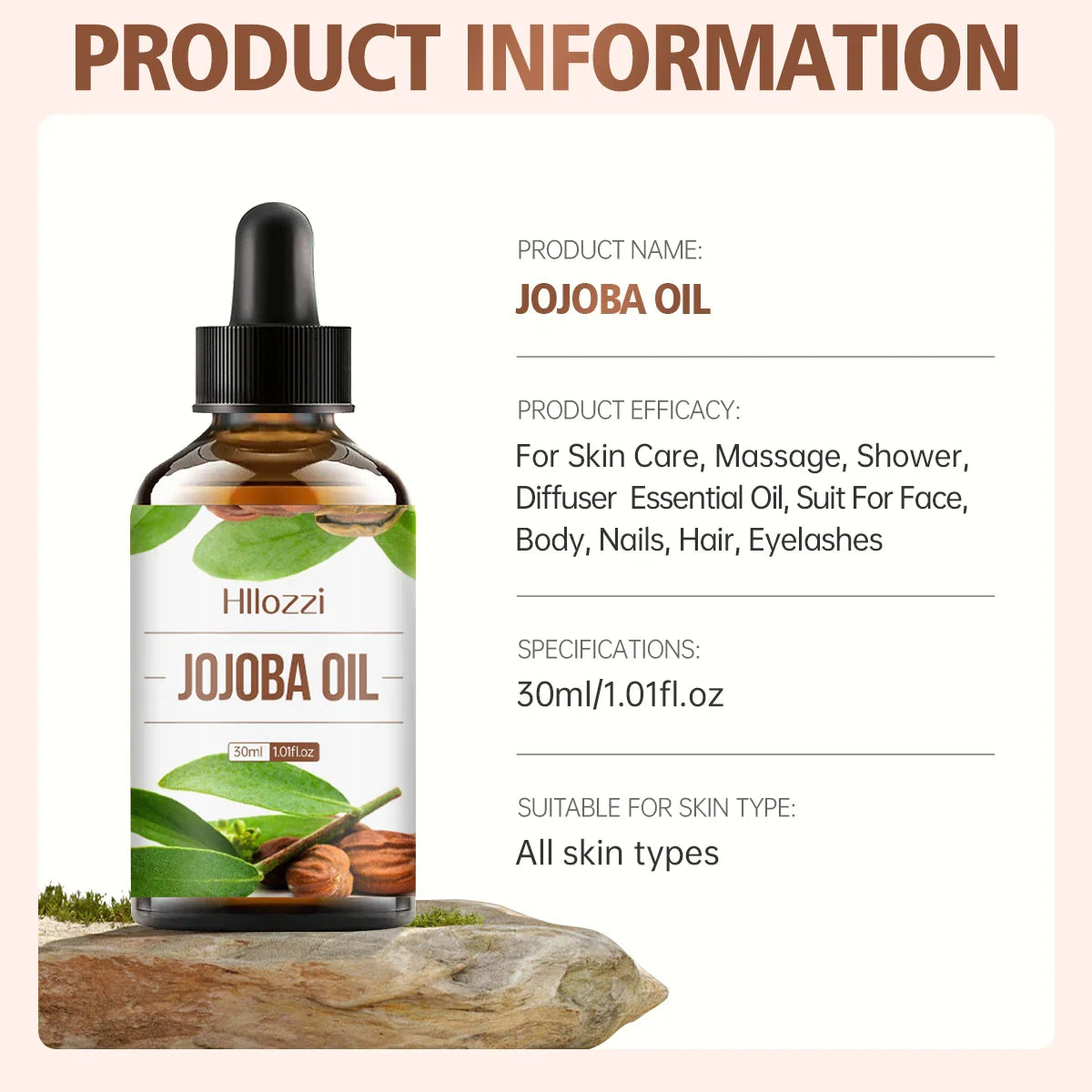 Hllozzi 30ml Pure Jojoba Oil – Face & Body Moisturizing Oil