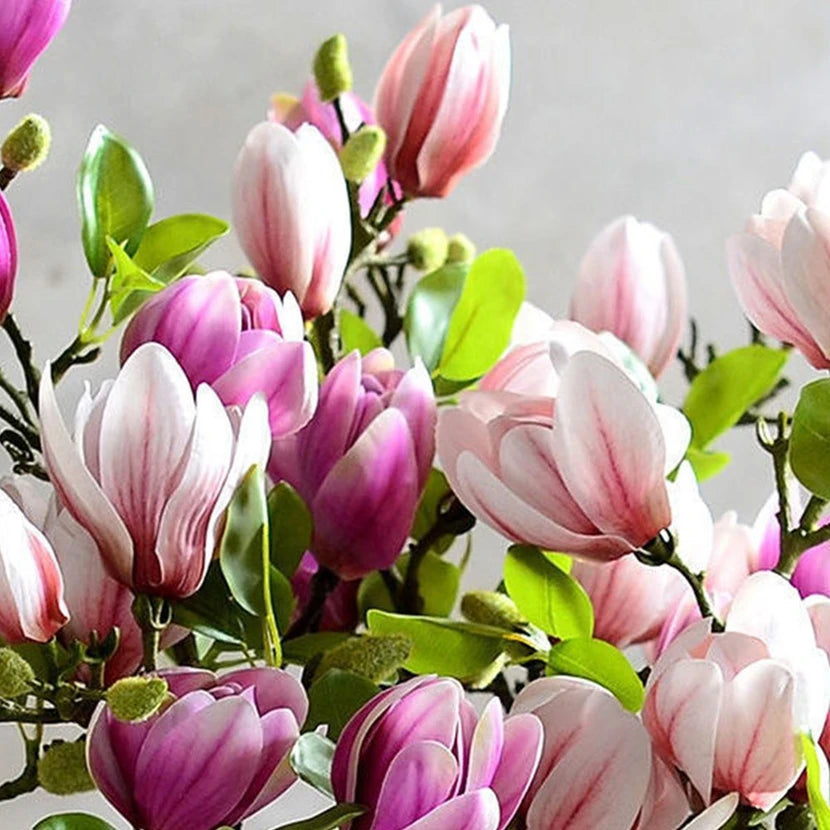 Silk Magnolia Artificial Flower Bouquet | Wedding & Home Decor