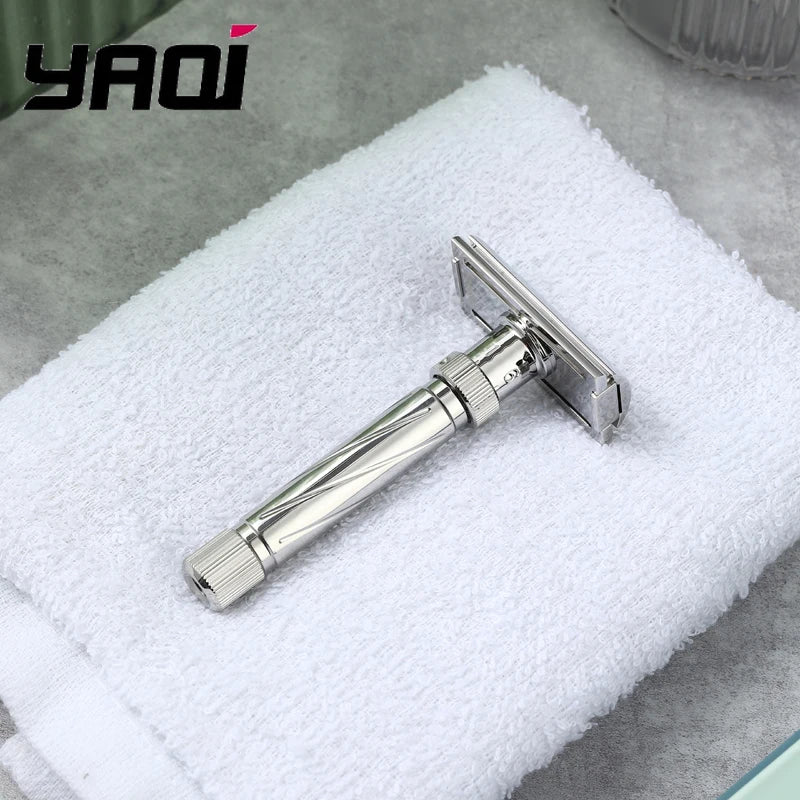 Yaqi Ultima Stainless Steel Adjustable Safety Razor for Men - Comfortable Shaving Experience Peaceful Pleasures Health and Wellness