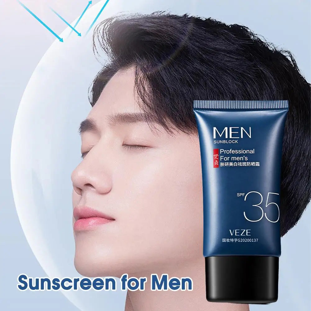 SPF 35 Sunscreen Cream For Men Non-Greasy Moisturizing Sunscreen For Face Protection Body Sunscreen Lotion Whitening Skin Care Peaceful Pleasures Health and Wellness