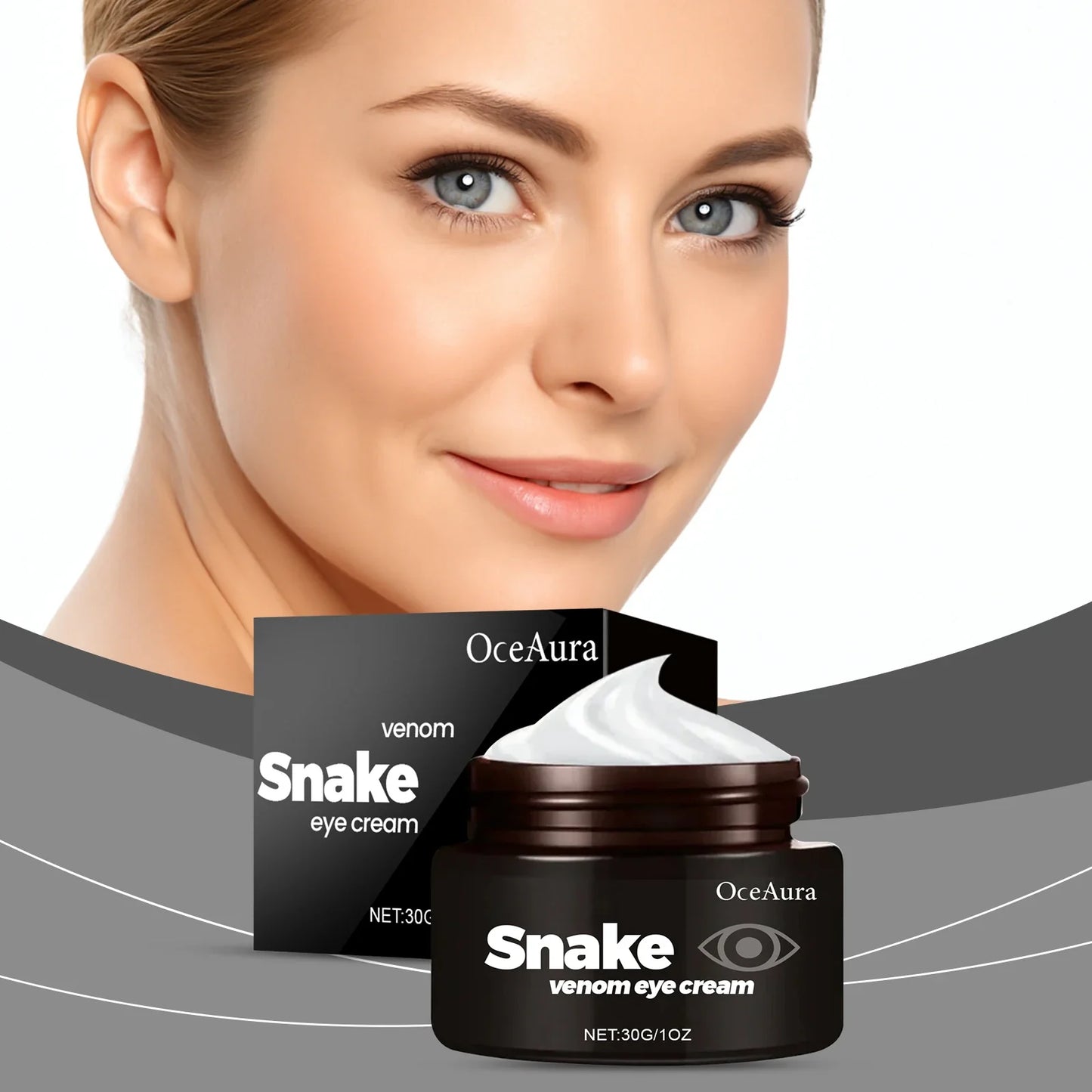 OceAura Snake Venom Eye Cream – Firm, Brighten & Hydrate