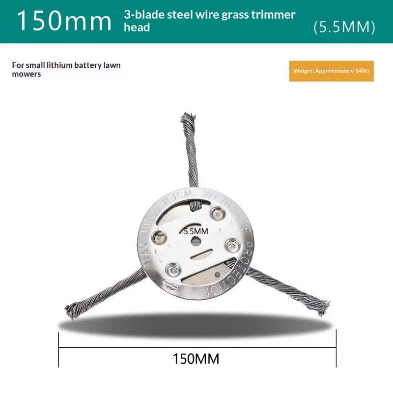 6-Inch Steel Wire Wheel Brush Head for Trimmer & Brushcutter