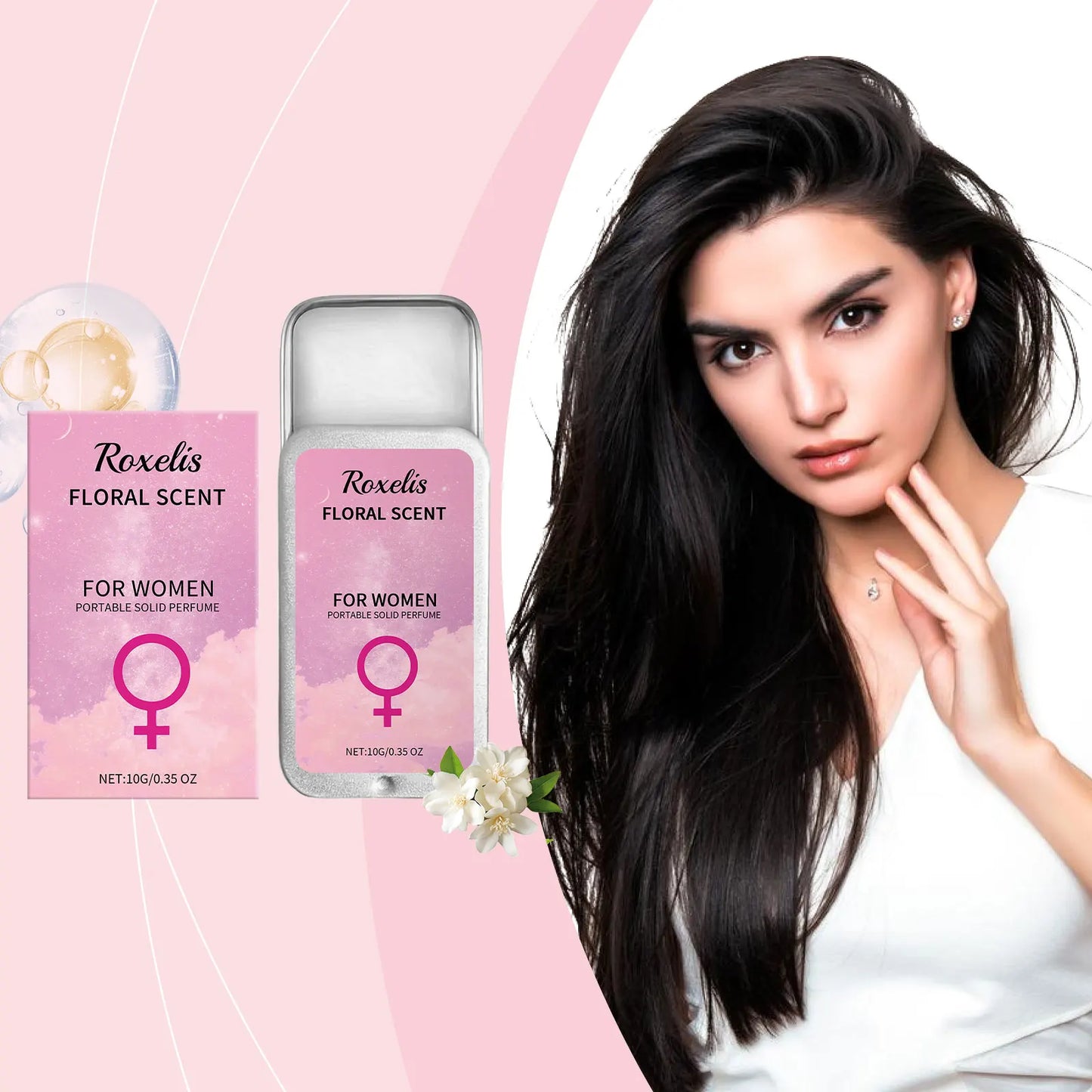 Roxelis Solid Perfume for Women | Floral Travel Pocket Balm