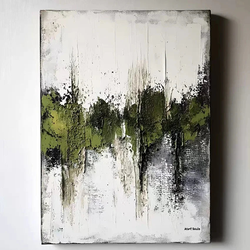 Large Abstract Golden Foil Canvas Wall Art | Bedroom Decor