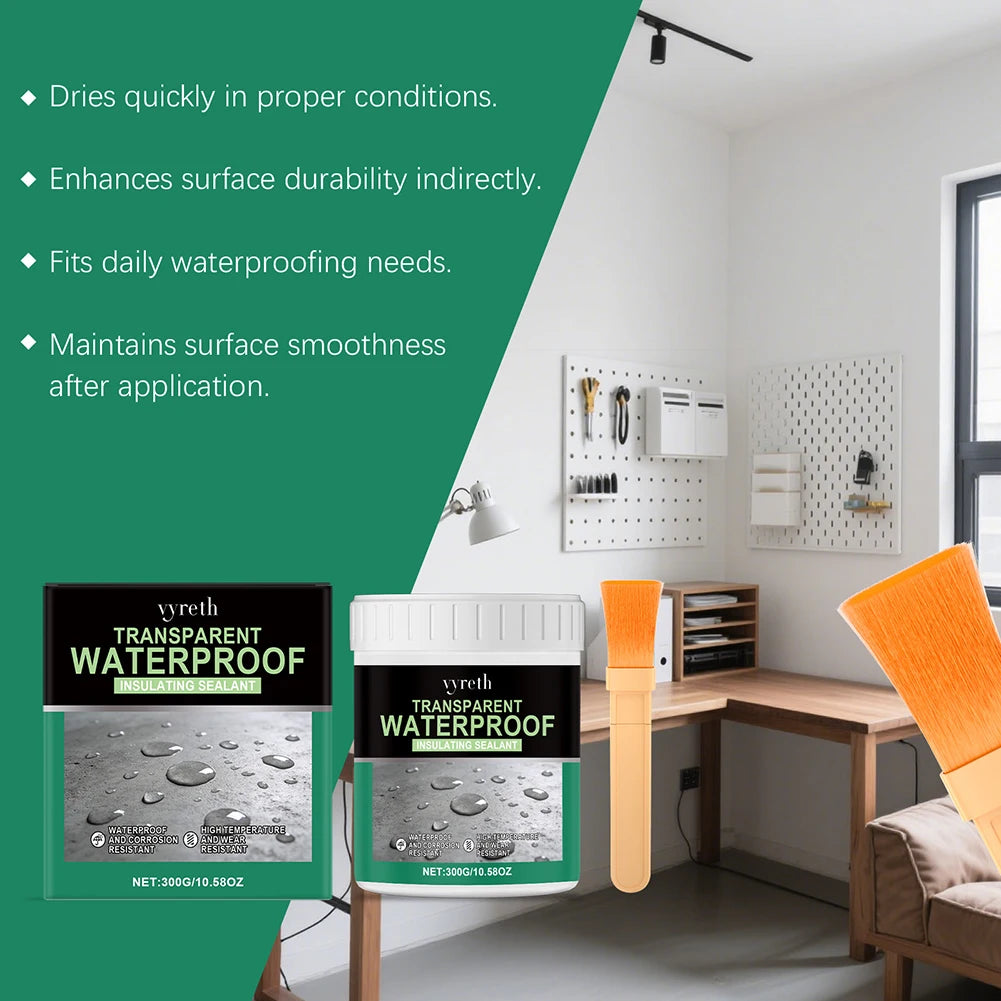 Transparent Waterproof Adhesive Glue,Quick Dry Clear Adhesive For Window Frame Gaps Bathroom Tile,Roofs Leak Repair Sealing Glue Peaceful Pleasures Health and Wellness