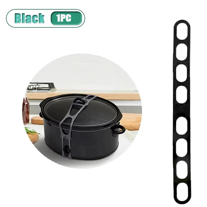 Silicone Lid Strap – Reusable Elastic Band for Pots & Containers