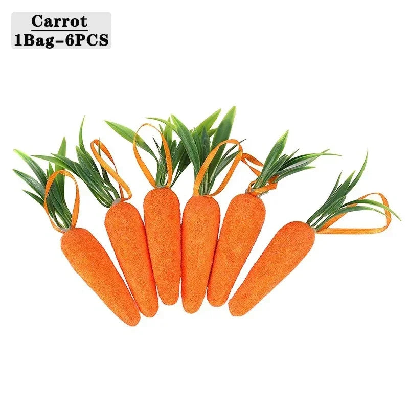 Mini Foam Easter Carrot Hanging Decorations – 6 to 120 Pack