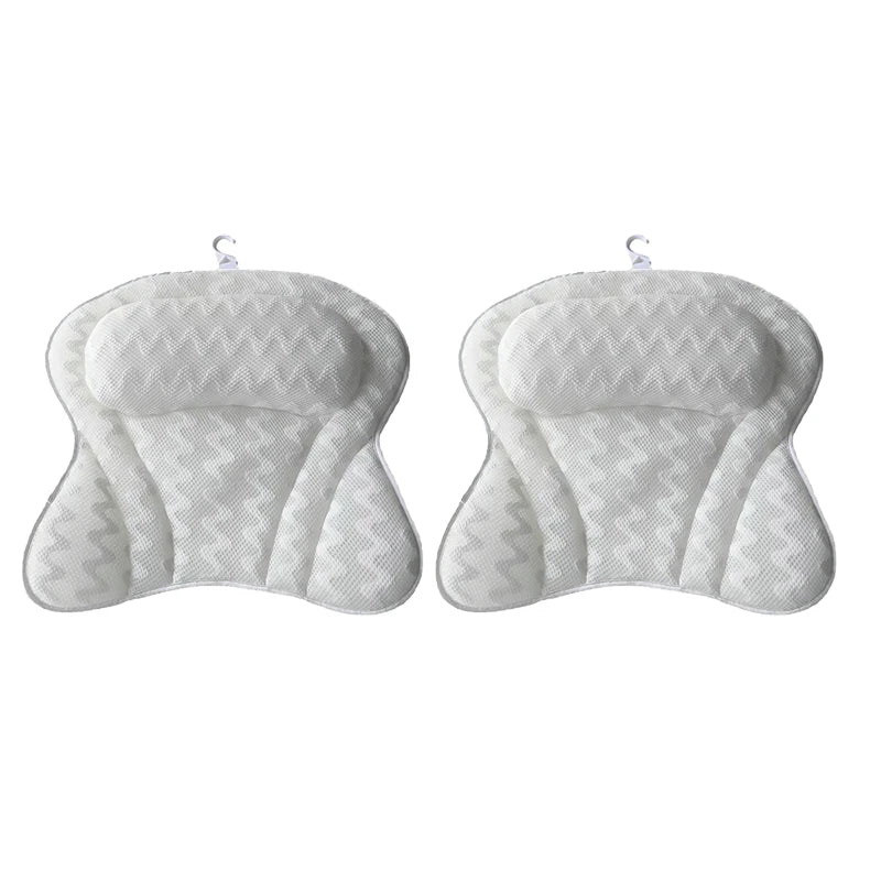 Bathtub suction cup pillow, mesh butterfly bathtub pillow, suitable for after-work bath, soft fabric, relaxing and comfortable Peaceful Pleasures Health and Wellness 2 Ash-coloured