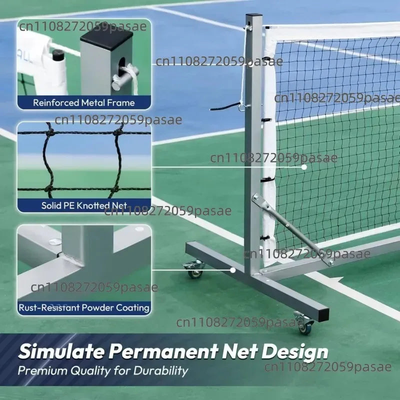 Heavy-Duty Adjustable Ball Stop Net with Lockable Wheels