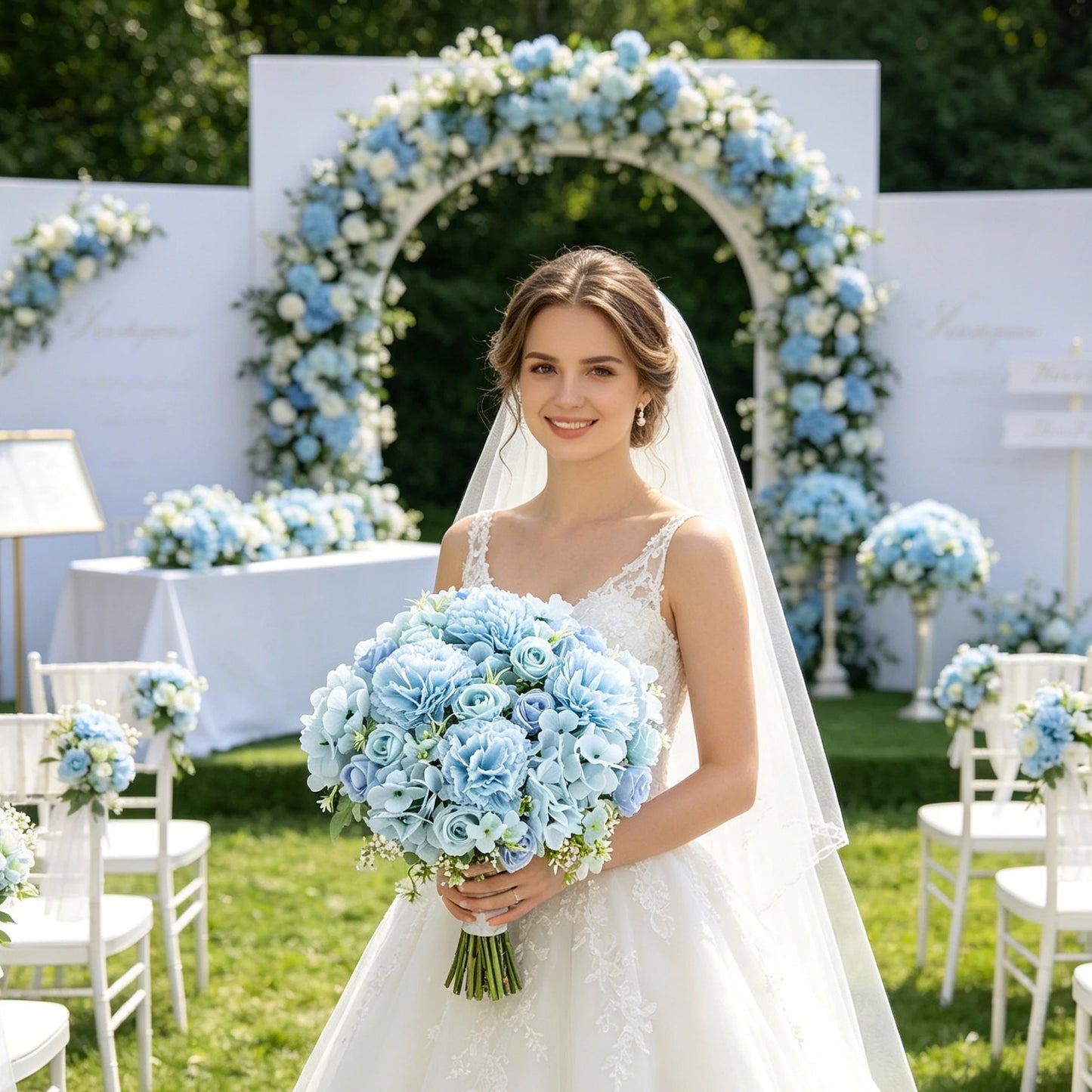 Artificial Silk Carnation Rose Bouquet | Wedding & Home Decor