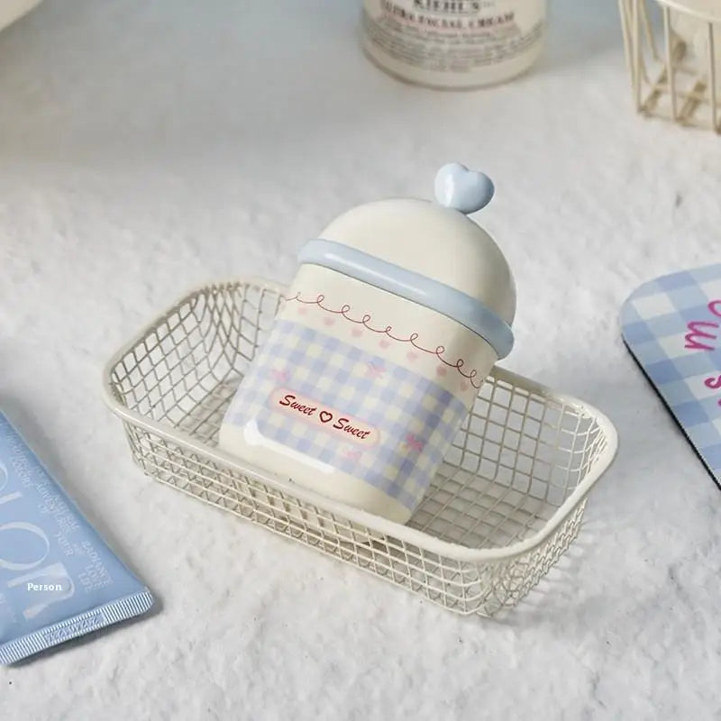 Sweetheart Bows Fragrance Soap Boxes Travel Portable Mini Soap Boxes Drain Lid Soap Sealed Boxes Practical Outdoor Storage New Peaceful Pleasures Health and Wellness Blue