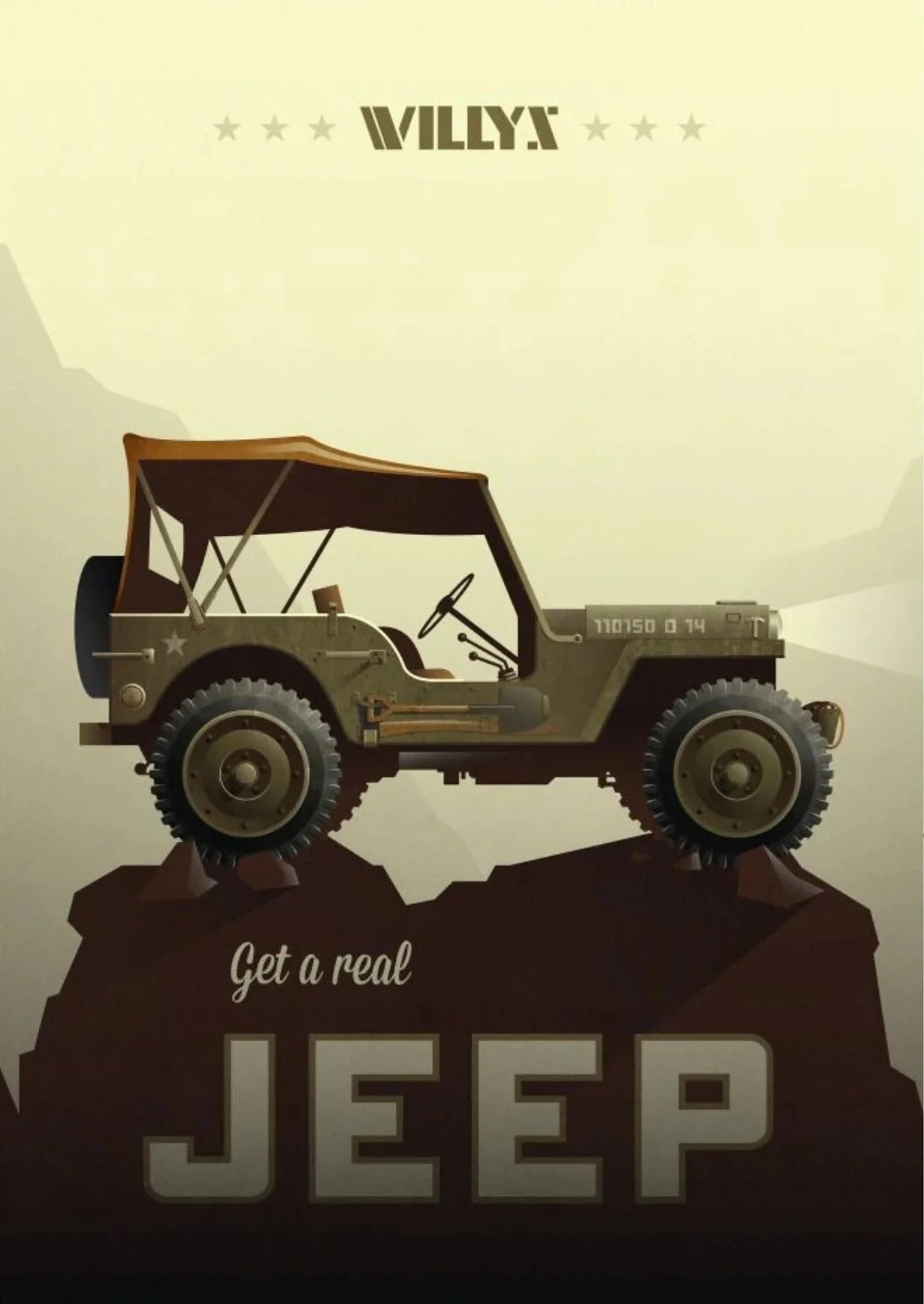 Jeep Cherokee XJ Wrangler Retro Canvas Wall Art Print Canvas Wall Art Print Peaceful Pleasures Health and Wellness 6 50x70cm