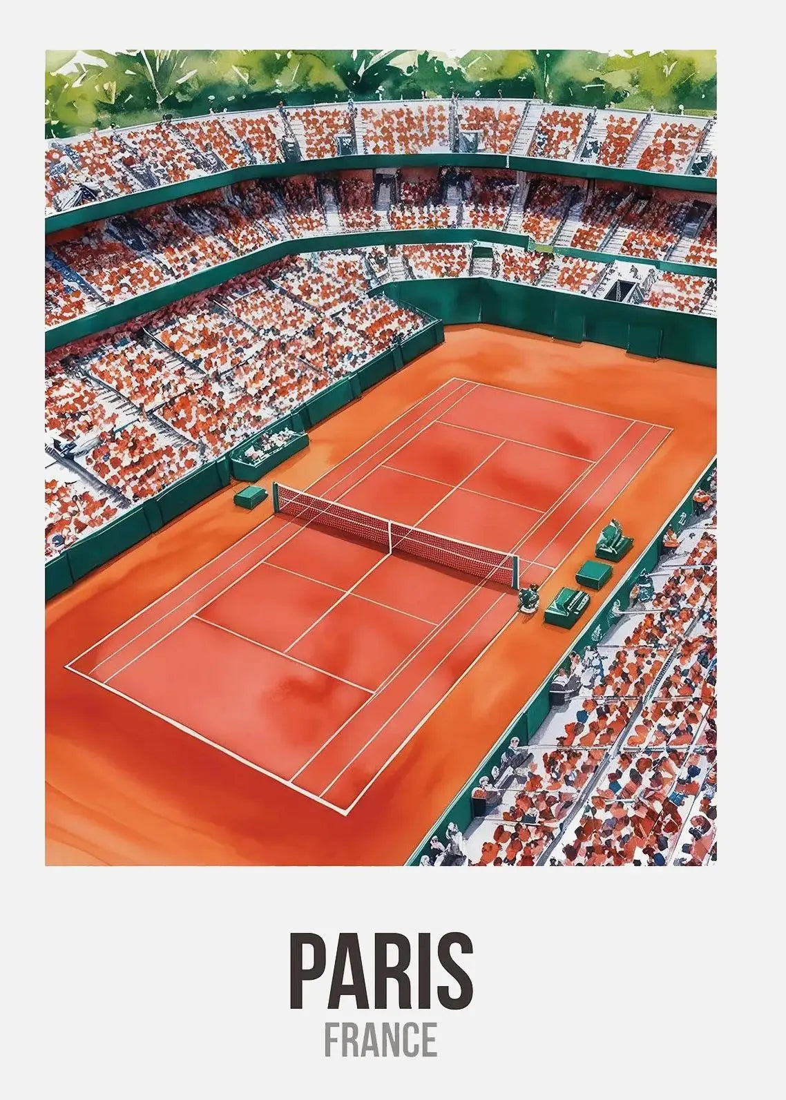 Grand Slam Tennis Canvas Wall Art | Unframed Poster Print