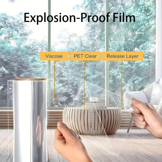 Self-Adhesive PET Window Film – Shatterproof & UV Protection Window Protection Film Oasis Select