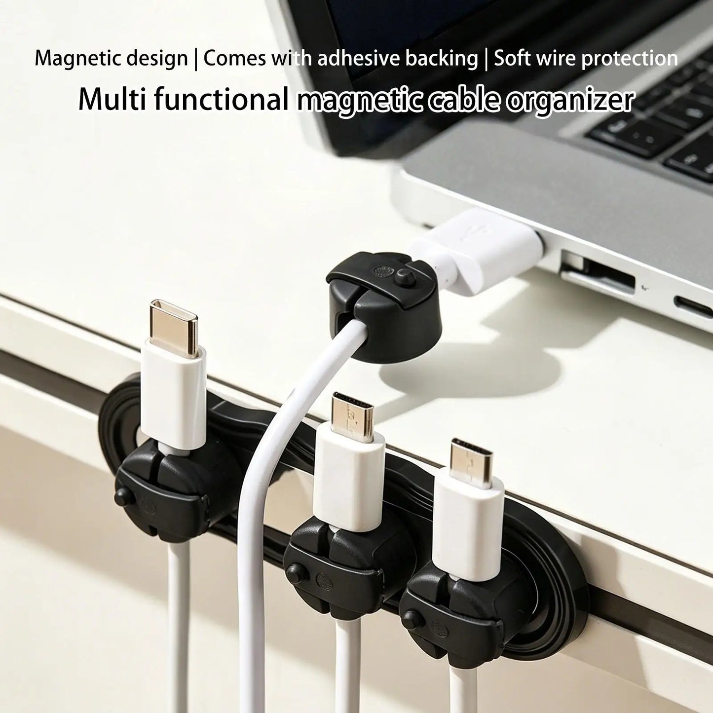 Magnetic Cable Clips – Cord Organizer & Wire Keeper