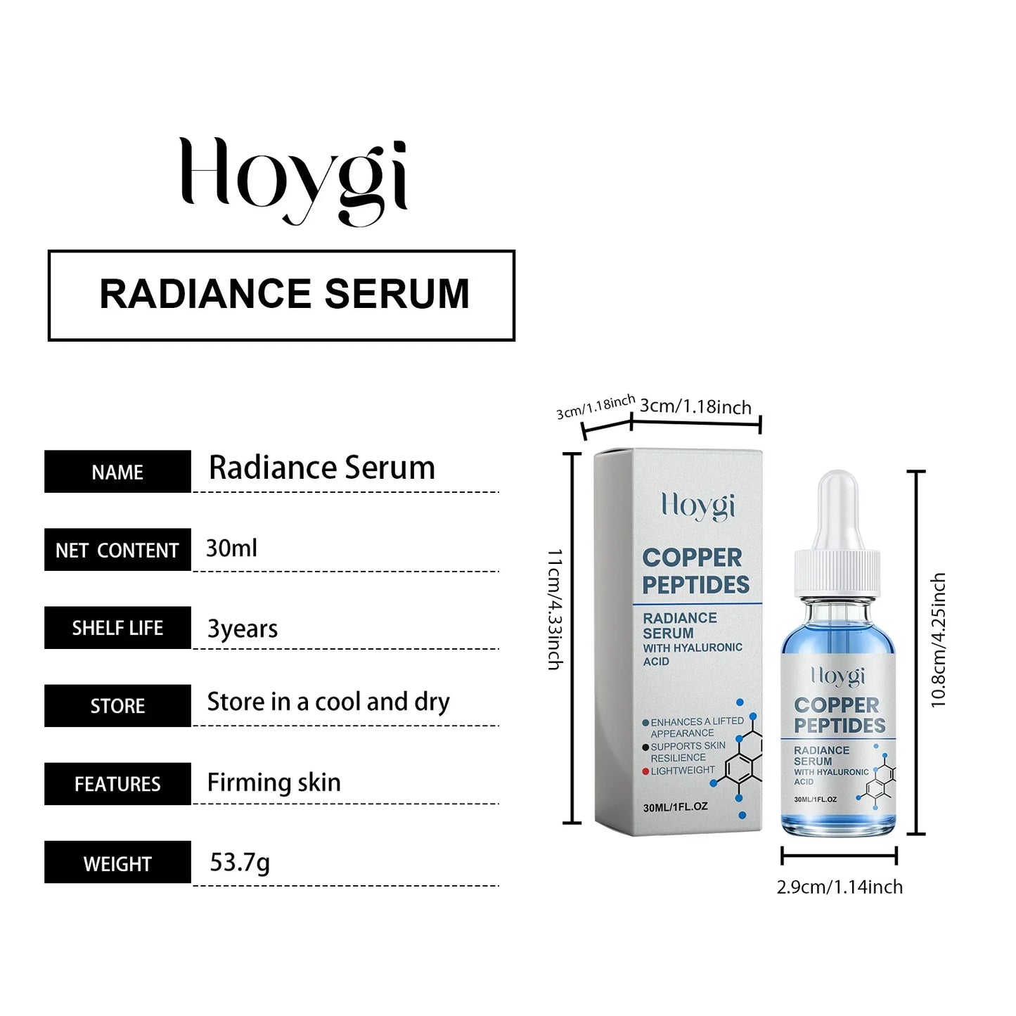 Copper Peptide Face Serum – Firming, Hydrating, Pore Minimizing