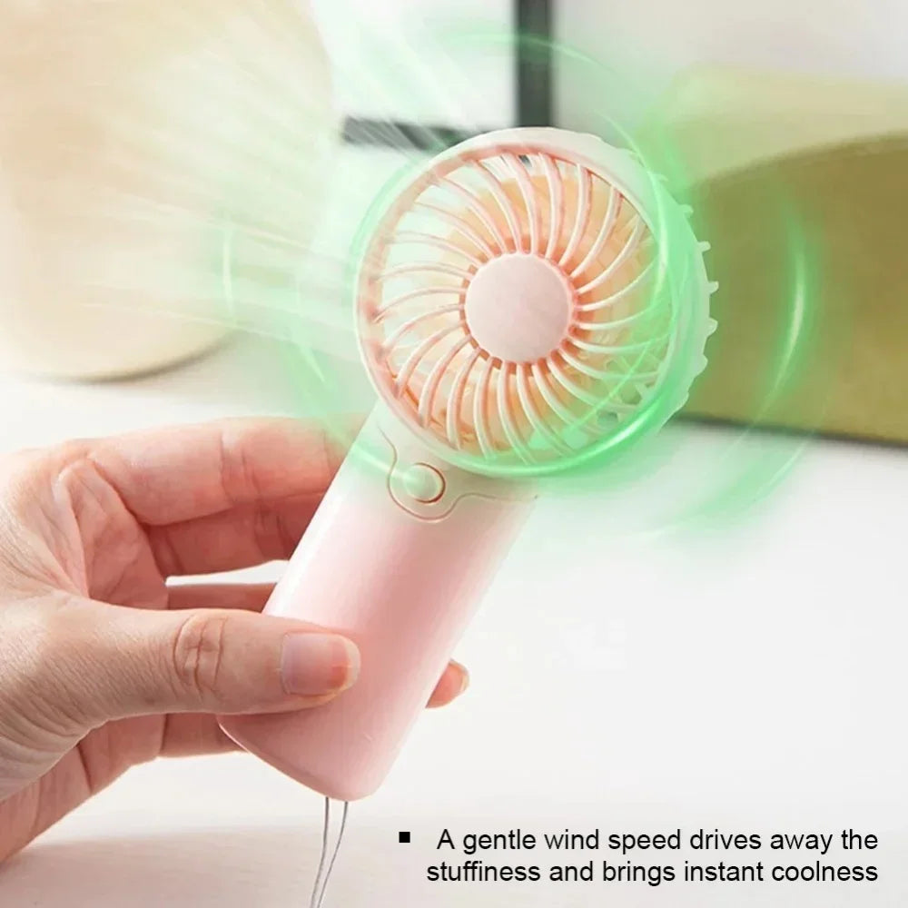 Portable Mini USB Rechargeable Handheld Fan – 3-Speed