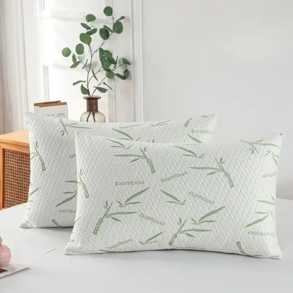2-Pack Bamboo Fiber Pillowcases – Cooling, Waterproof & Zippered