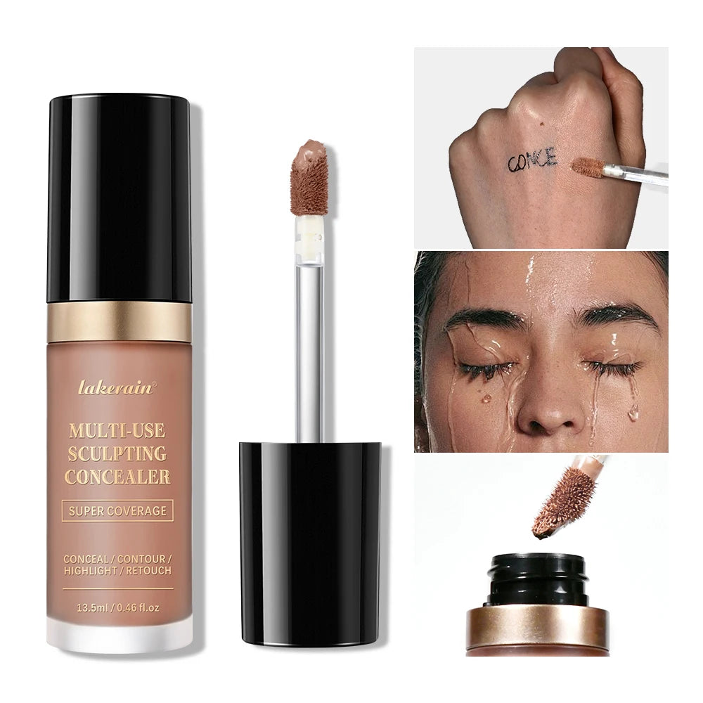 Multi-Use Foundation Long-lasting Matte Waterproof Oil Hight Full Coverage Highlight and Retouch Face Makeup for Women Lakerain Peaceful Pleasures Health and Wellness