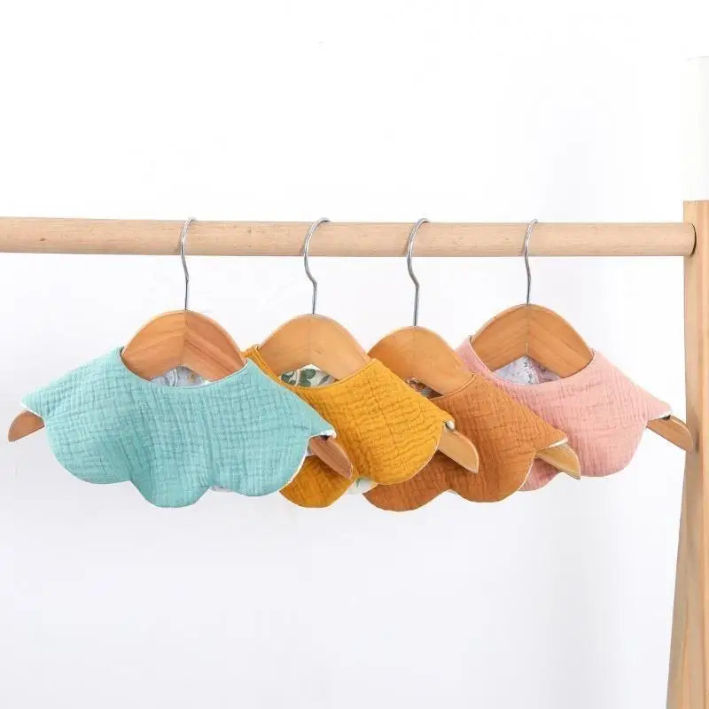 6-Layer Cotton Baby Drool Bib – Soft Burp Cloth for Newborns