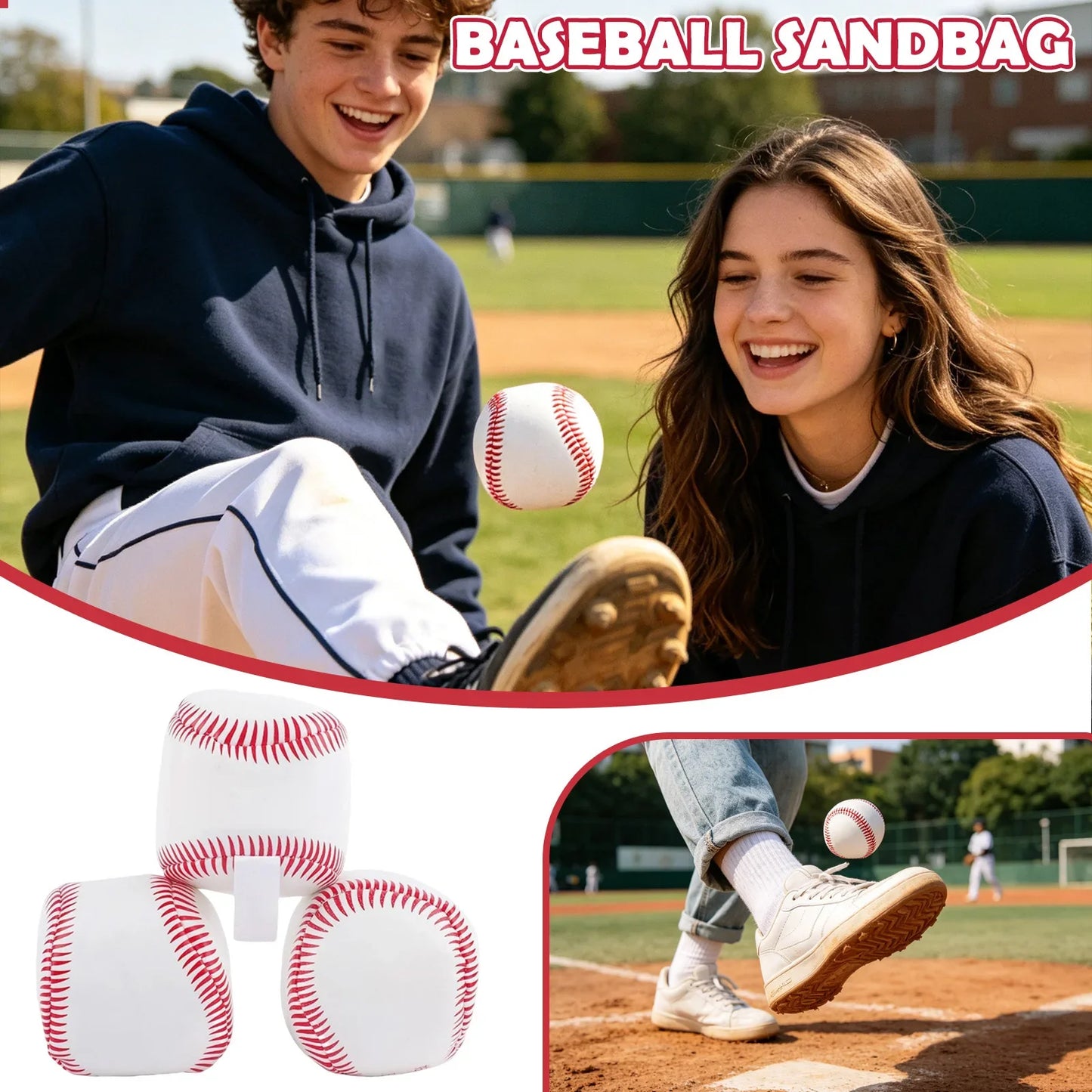 Kids Baseball Sandbag Ball – Soft Outdoor Throwing Toy