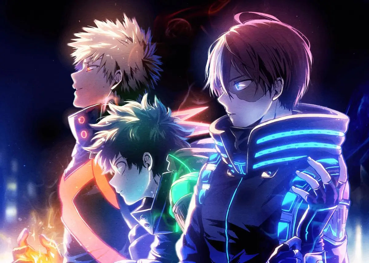 My Hero A-Academia Poster Anime Canvas Painting Wall Print Picture for Boy Bedroom Home Decor Cuadros Peaceful Pleasures Health and Wellness by-9 40x50cm Unframed